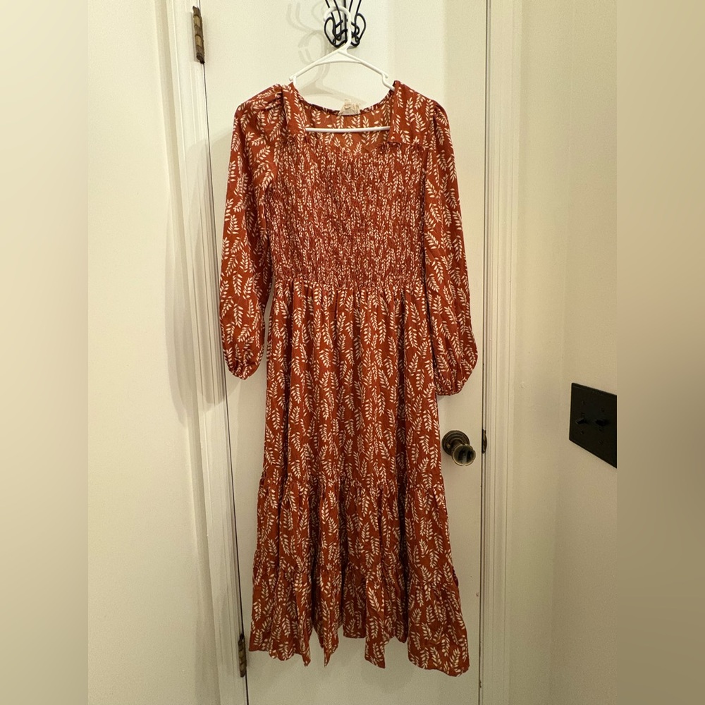 Burnt orange dress